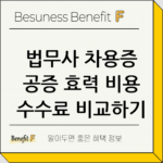 법무사 차용증 공증 효력 비용 수수료 비교하기 thumbnail